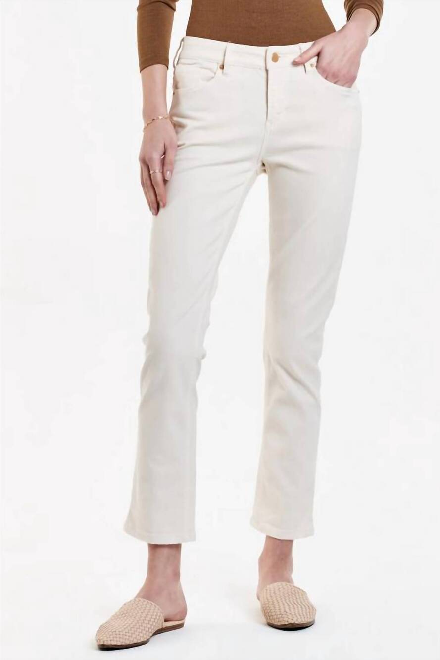 NEW DEAR JOHN DENIM blaire high rise slim straight leg jean in wheat